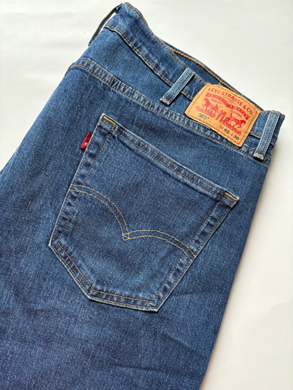 Levi's Men's Dark Blue Straight Leg Jeans 505 40 x 30